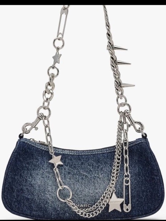 Marc Jacobs Handbags - Marc Jacobs The Faded Denim Charm Shoulder Bag In Vintage Indigo NWT